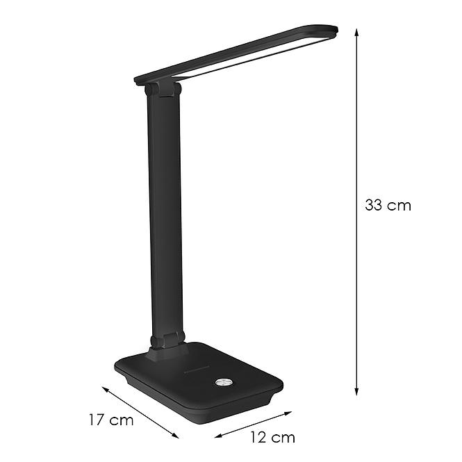 Stolná lampa Medan LED 9W čierna