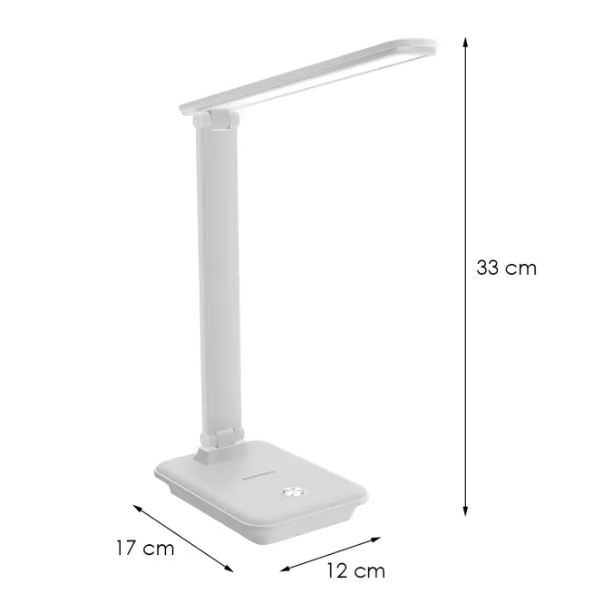 Stolná lampa Medan LED 9W biela,3
