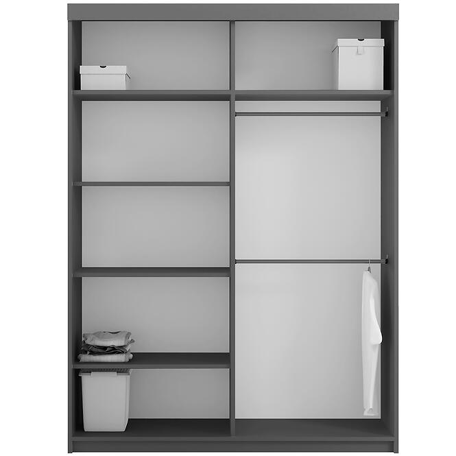 Skriňa Royal 150 Šedá /Lamela Wotan,3