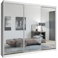 Skriňa Lux 250 Biela + 3 x Zrkadlo
