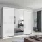 Skriňa Lux 250 Biely/ 1 x Zrkadlo / 2 x Biely Lesk,4