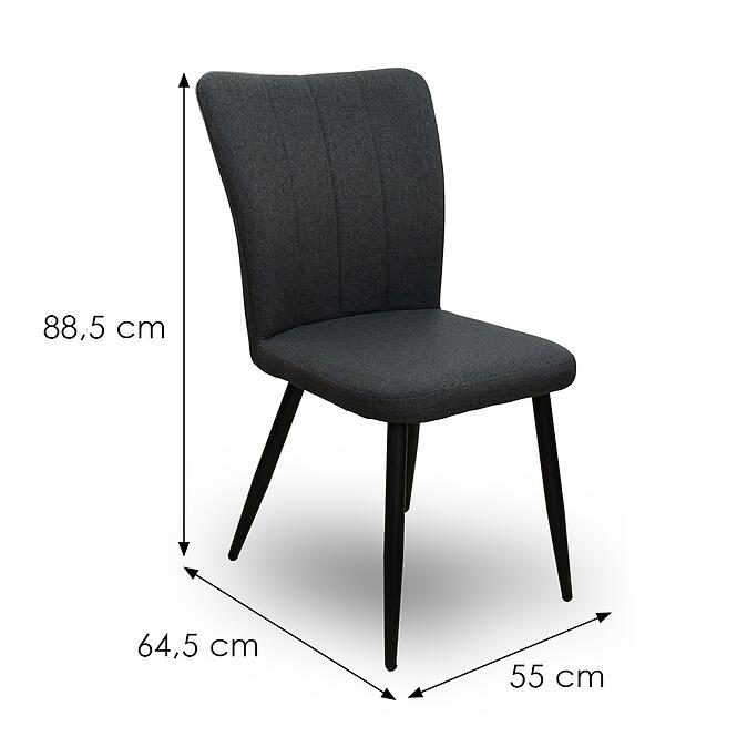 Stolička DC-178 WERONA 5 tmavosivá,2