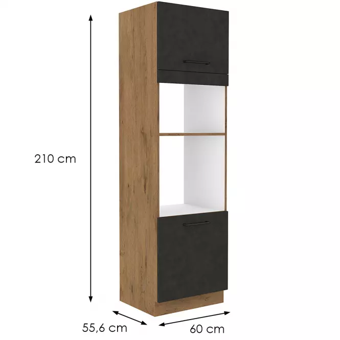 Kuchynská skrinka Vigo Grafit Mat 60dpm-210 2f,2