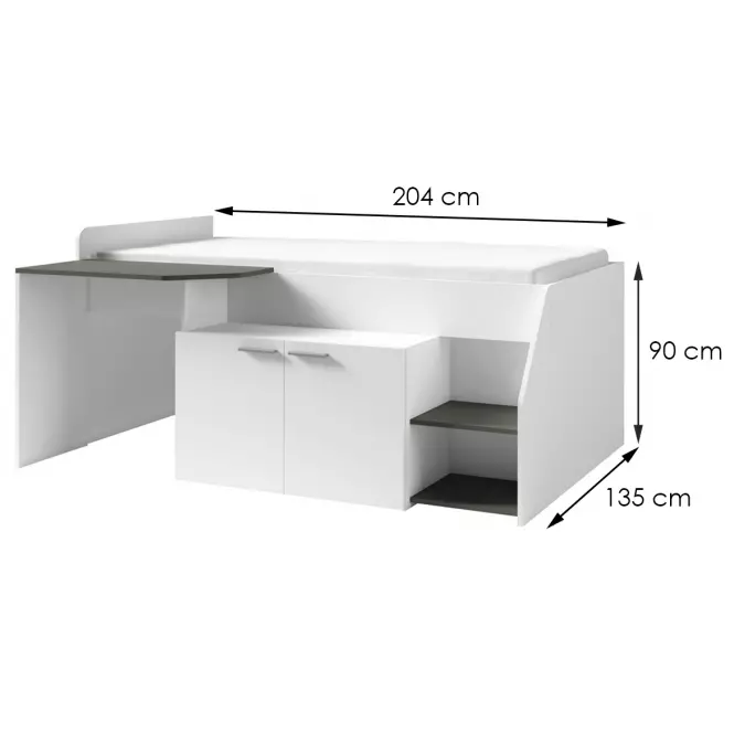 POSTEL MULTI 38  BIELY / GRAFIT