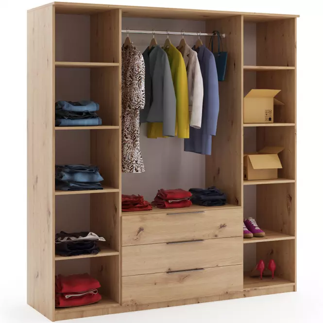 Skriňa Sorento s lamelami 200x215x61,3