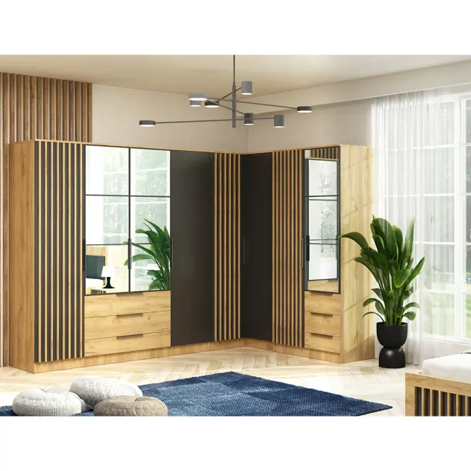 Skriňa Sorento s lamelami 200x215x61,6