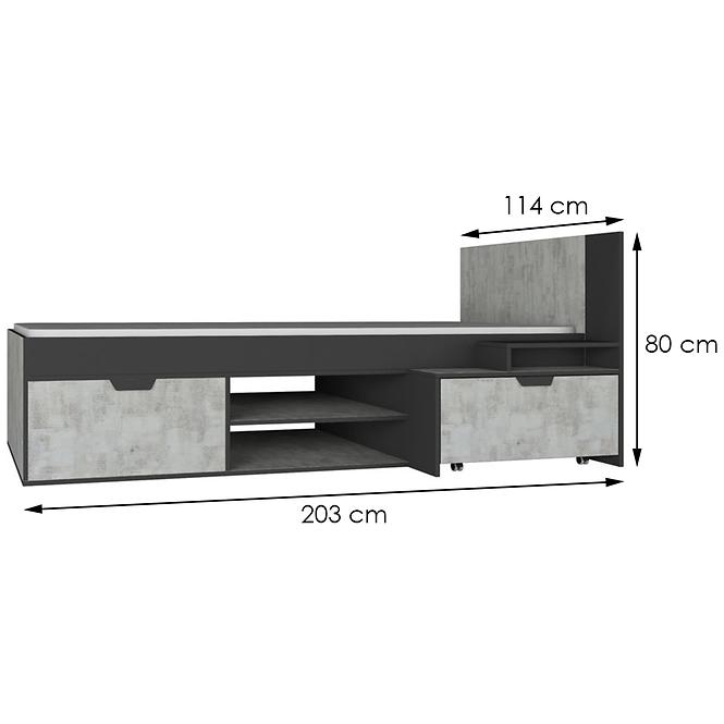 Posteľ Nano Na13 Enigma/Grafit