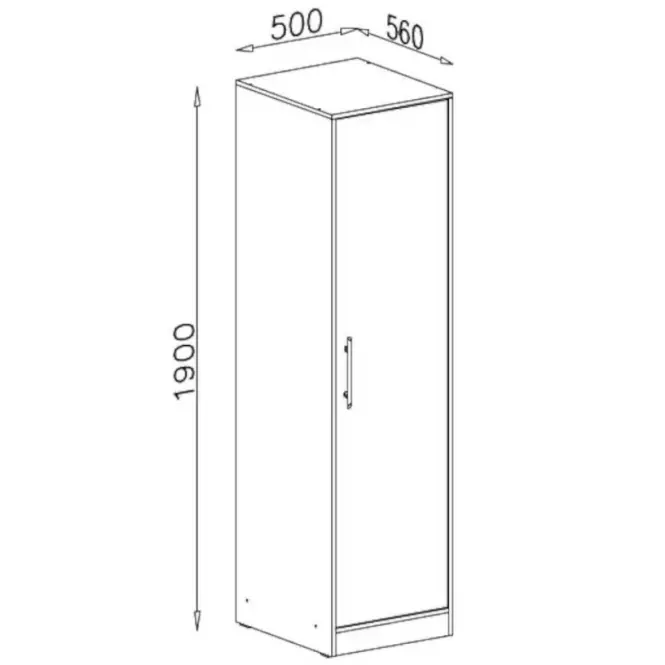 Skriňa Smart Sr5 1d Grafit,2
