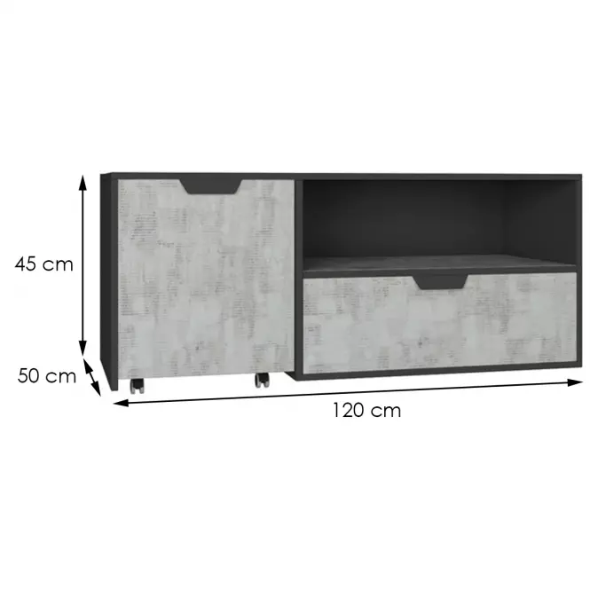 TV stolík Nano Na10 Dub Enigma/Grafit,2