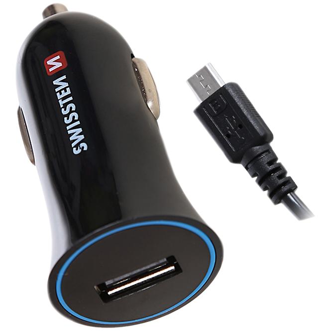 Nabíjačka USB 12/24V Swissten 1AMP + kábel MICRO USB