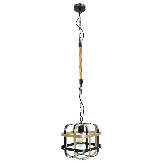 Luster Klatka-1 312471 čierna-zlatá E27x1 LW1,2