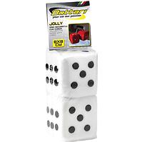 Dekorácia kocky Jolly biele 8x8 cm 2 ks