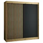 Skriňa Lamelo 200 Dub Artisan/čierna