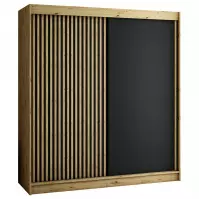 Skriňa Lamelo 200 Dub Artisan/čierna