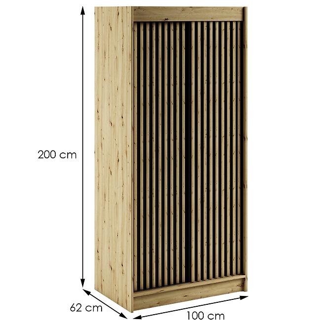 Skriňa Lamelo 1 100 Dub Artisan/čierna