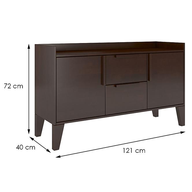Komoda drevená buk SKANDICA AGAVA palisander,2
