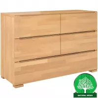 Komoda Drevený buk 5s Skandica Sparta prírodný