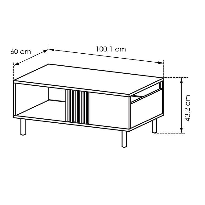 Konferenčný stolík Madis F Dub Artisan/Antracit,3