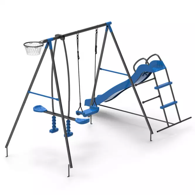 Kovová hojdačka Tymek modrá,2