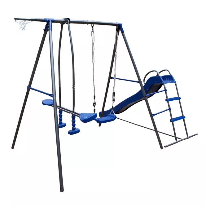 Kovová hojdačka Tymek modrá,6