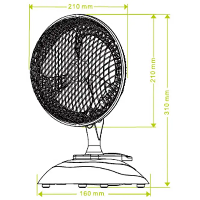 Ventilátor stolný 6” VO0658 s klipom