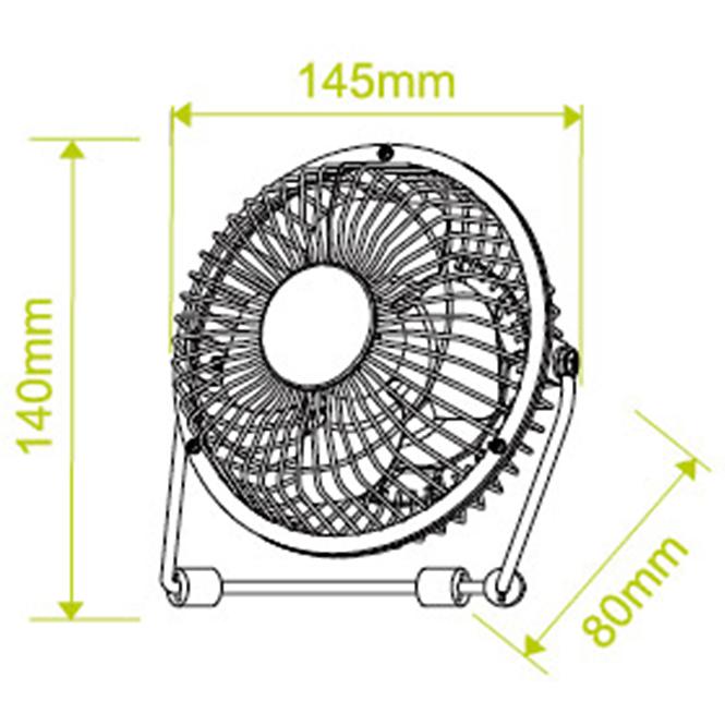 Ventilátor VO0659 USB 2,5W