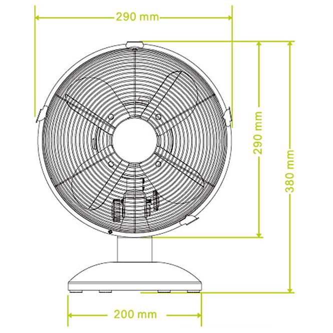 Ventilator plastovy 21,5” VO0230