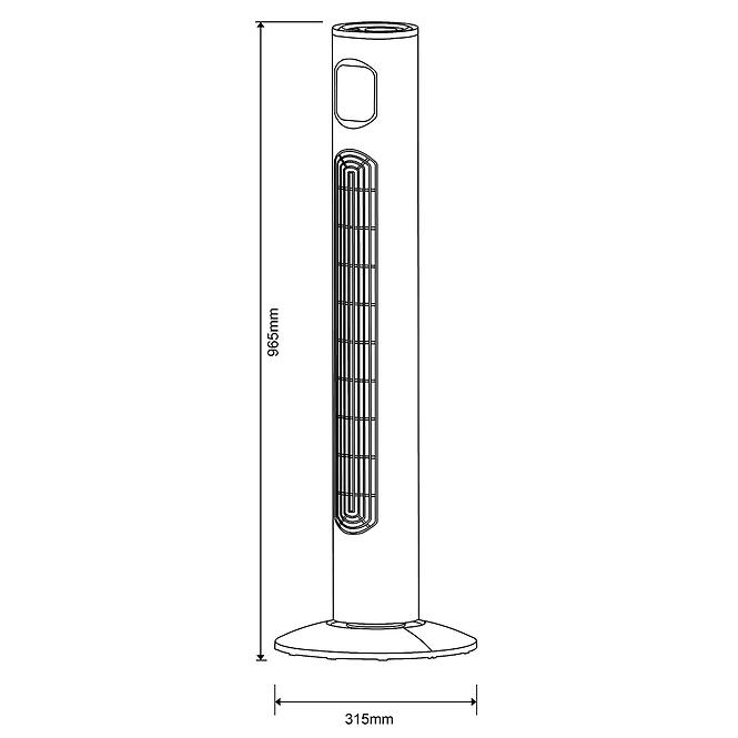 Stĺpový ventilátor 38” VO2208 s LED displejom a diaľkovým ovládačom