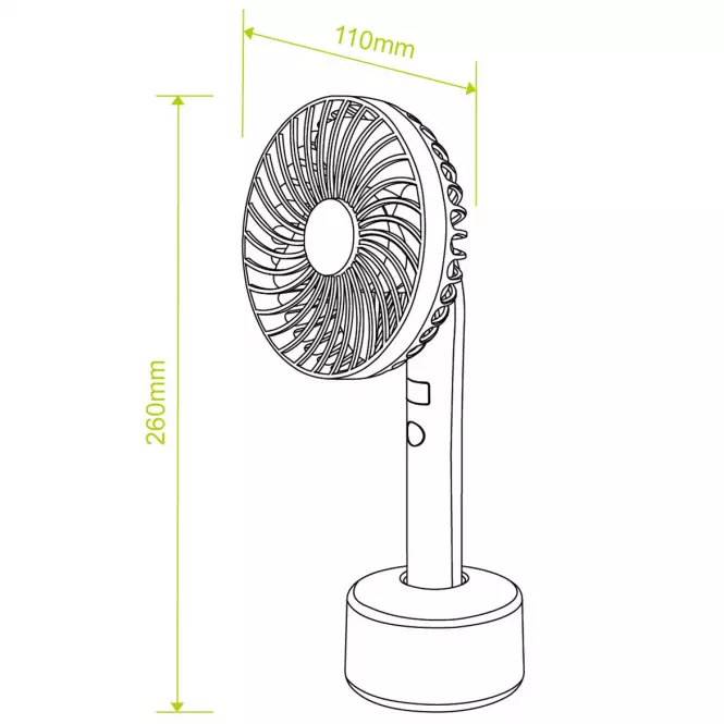 Mini ventilátor VO2225 prenosný