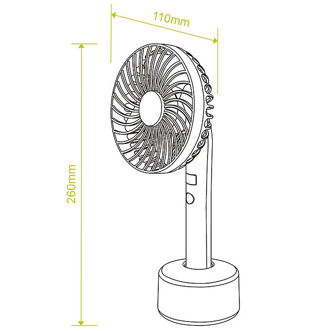 Mini ventilátor VO2225 prenosný,3