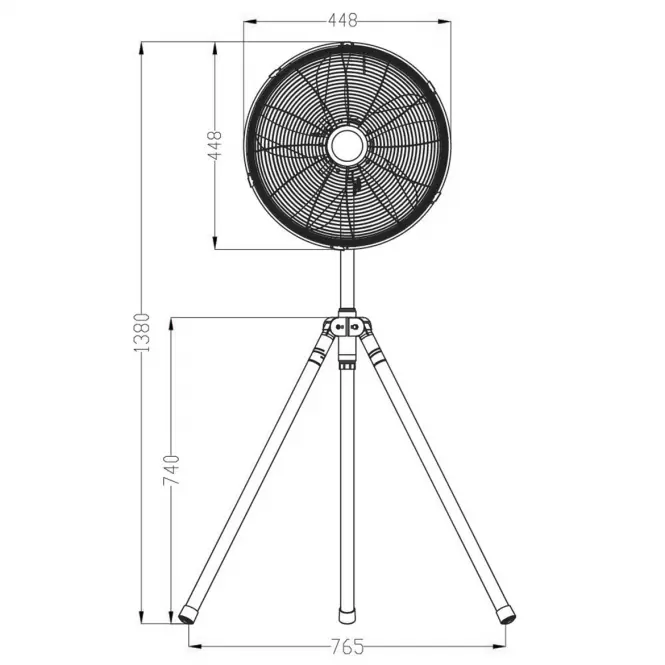 Ventilátor statív 16” VO0954 drevo