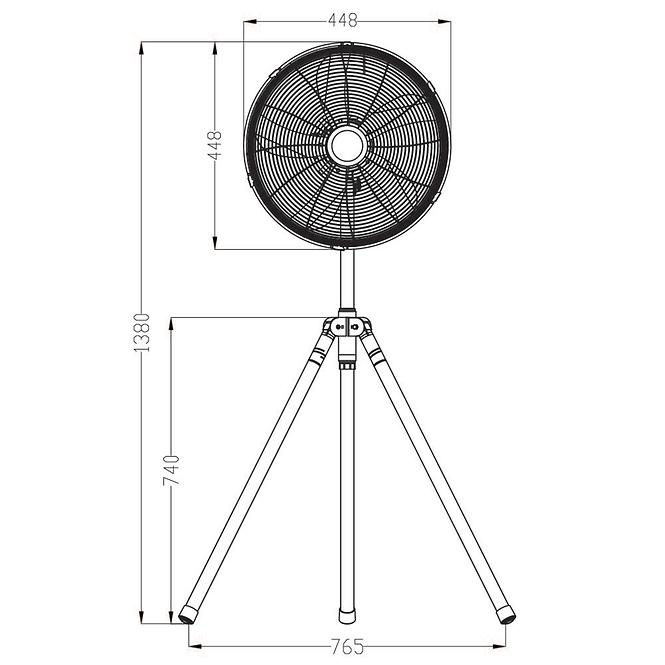 Ventilátor statív 16” VO0954 drevo