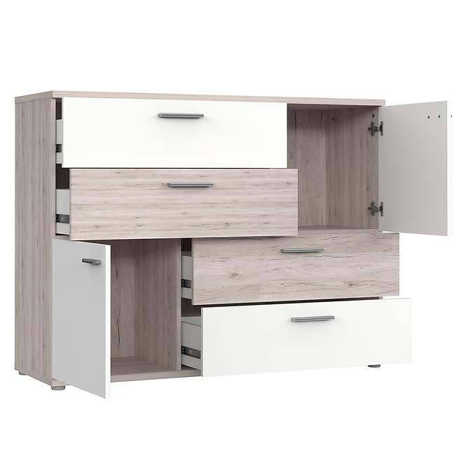 Komoda Skive Dub piesku/Biely,5