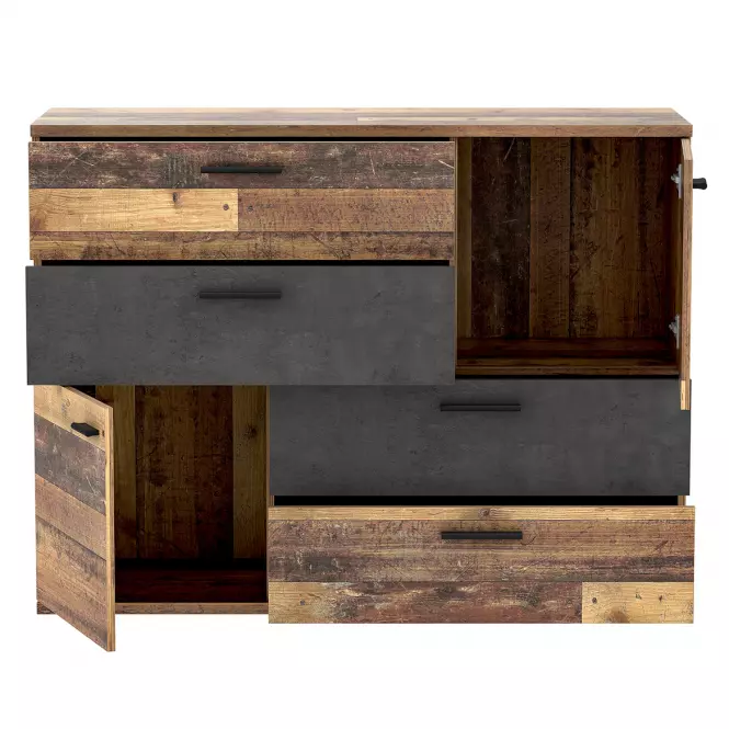 Komoda Skive Old Wood Vintage/betón,5