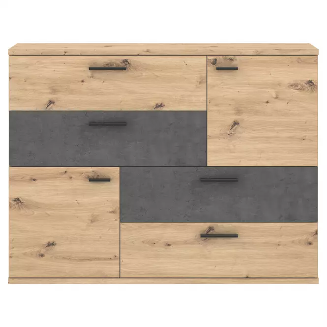 Komoda Skive Dub Artisan/betón,4