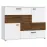 Komoda Skive biely lesk/orech Bakersfield