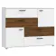 Komoda Skive biely lesk/orech Bakersfield