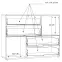 Komoda Skive biely lesk/orech Bakersfield,3