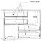Komoda Skive biely lesk/orech Bakersfield,3