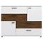 Komoda Skive biely lesk/orech Bakersfield,4