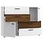 Komoda Skive biely lesk/orech Bakersfield,5