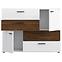 Komoda Skive biely lesk/orech Bakersfield,6
