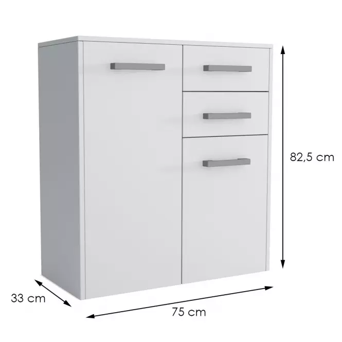 Komoda Scala 2D2S Biely,2