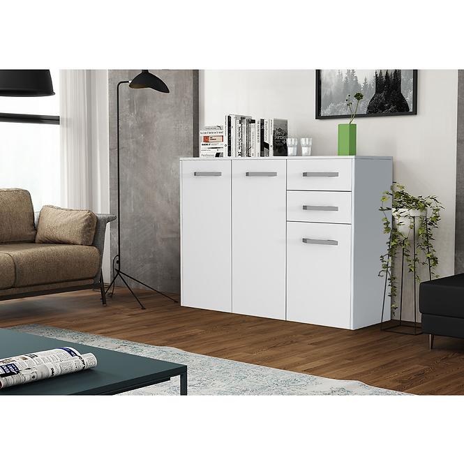 Komoda Scala 3D2S Biely,3