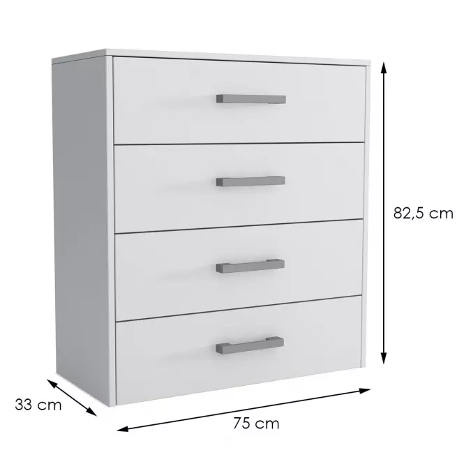 Komoda Scala 4S Biely,2