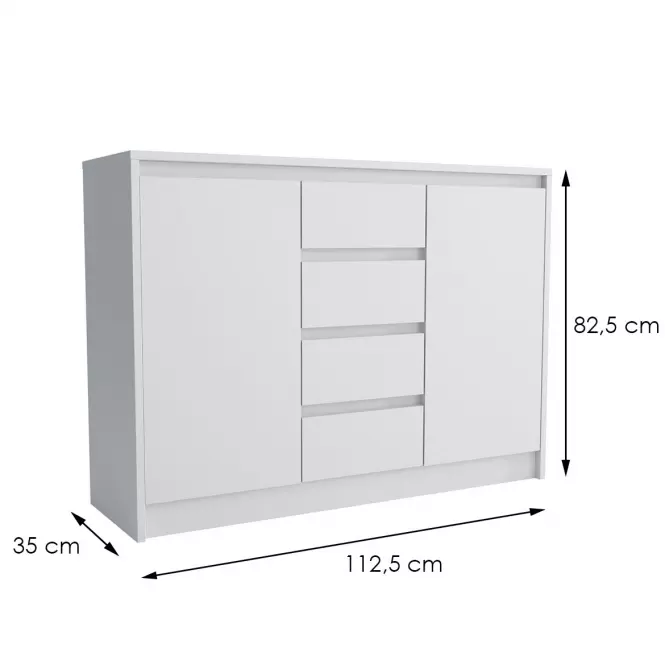 Komoda Aston 2D4S Biely
