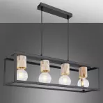 Lampa 15476-4H čierna-zlatá LS4