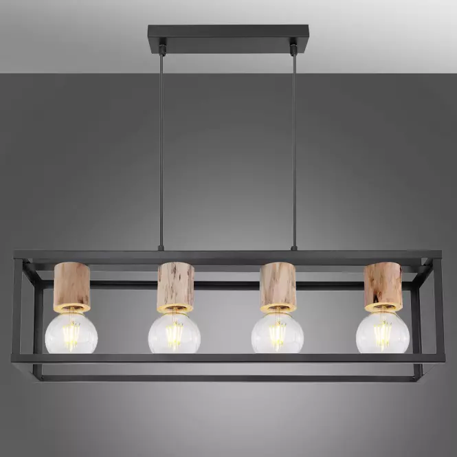 Lampa 15476-4H čierna-zlatá LS4