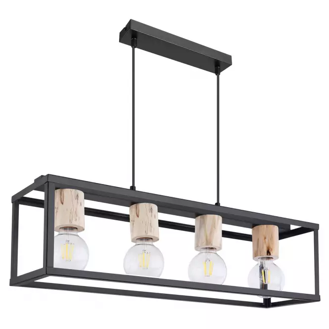 Lampa 15476-4H čierna-zlatá LS4