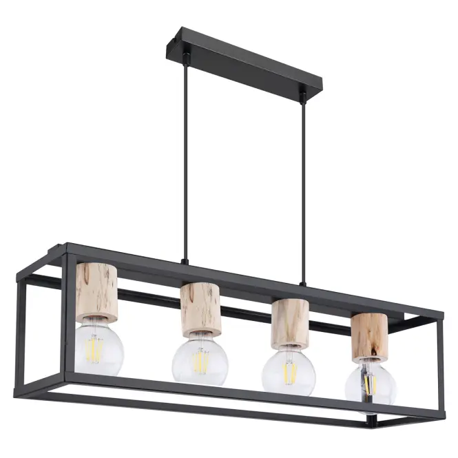 Lampa 15476-4H čierna-zlatá LS4,3